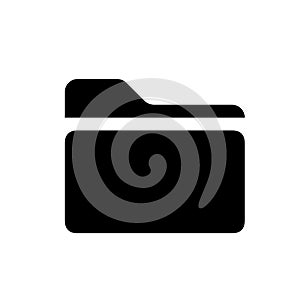 Vector black folder file type icon set photo